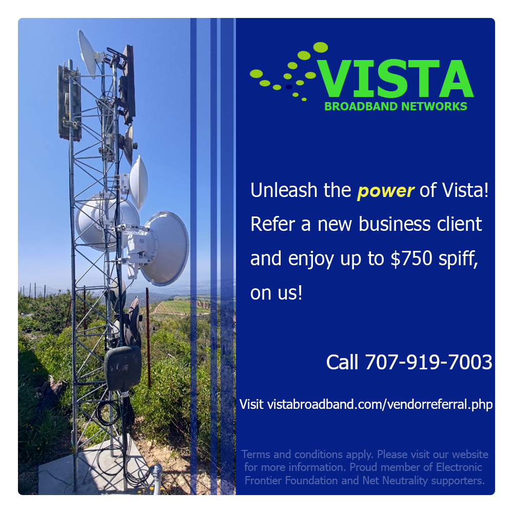 Vendor Referral Vista Broadband Promotion
